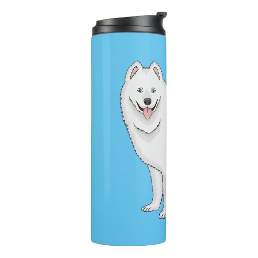Illustration von Samohunde-Cartoon Thermosbecher (Nach links gedreht)