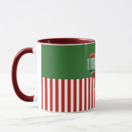 Illustration von Santa Claus mit Geschenkbox Tasse