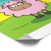 Illustration von Schafen - Kindergarten Art Poster (Ecke)