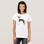Illustration von Siegel und Weißem Grauhund T-Shirt (Vorne ganz)