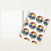 Illustration von Sunset Beach mit Sonnenbrille Planer (Anzeige)