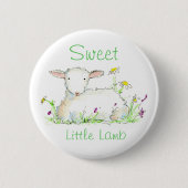 Illustration von süßen kleinen Lämmern Button (Vorderseite)