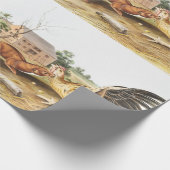 Illustration von Tawny Weasel (Putorius fuscus) Geschenkpapier (Ecke)