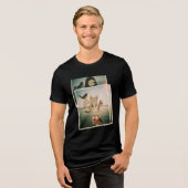 Illustration von Tieren und Vögeln - Natur-Th Tri-Blend Shirt (Vorderseite voll)