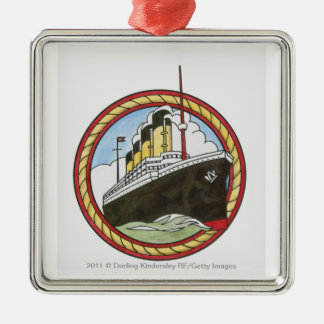 Illustration von titanischem ornament aus metall