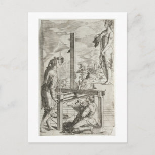 Illustration von Vignolas "Die zwei Regeln des Pra Postkarte