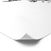 Illustration von Vintage-Geweihen Poster (Ecke)