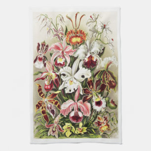 Illustration von Vintage-Orchideen Geschirrtuch