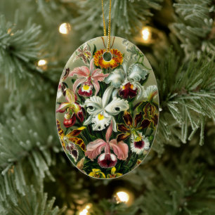 Illustration von Vintage-Orchideen Keramikornament