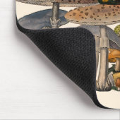 Illustration von Vintage-Pilzen Mousepad (Ecke)