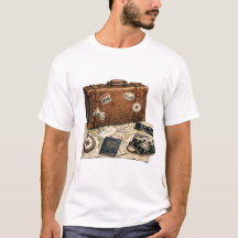 Illustration von Vintage-Reiseessentials