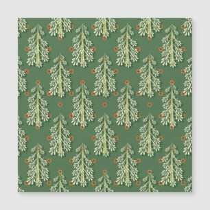 Illustration von Vintage-Weihnachtsbäumen Muster Magnetkarte