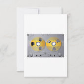 Illustration von Vintagen Kassettenband Einladung (Vorderseite)