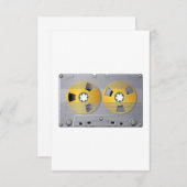 Illustration von Vintagen Kassettenband Einladung (Vorne/Hinten)