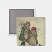 Illustration von Weihnachtsbaumzucht, Pub. 1886 Magnet (Vorderseite/Rückseite)