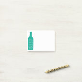 Illustration von Weinflaschen - Moderner weißer Na Post-it Klebezettel (Auf Schreibtisch)