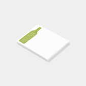 Illustration von Weinflaschen - Moderner weißer Na Post-it Klebezettel (angewinkelt)