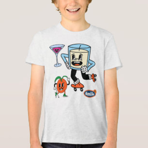 Illustration von Whimsical Cartoon Characters Tri-Blend Shirt