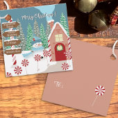 Illustration von Whimsical North Pole - Giftmarken Geschenkanhänger