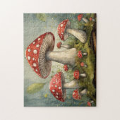 Illustration von Whimsical Red Mushrooms Puzzle (Vertikal)