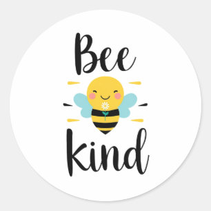 Illustration von Whimsical und Kind-Bee Runder Aufkleber