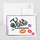 Illustration von Whimsisfarben KISSES Postkarte (Vorne/Hinten)
