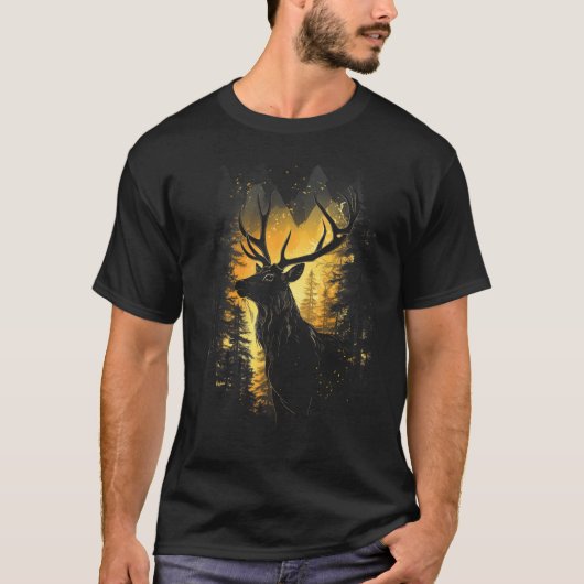 Illustration von Wildtieren aus Wäldern 4 T-Shirt (Vorderseite)
