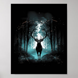Illustration von Wildtieren aus Wäldern 5 Poster
