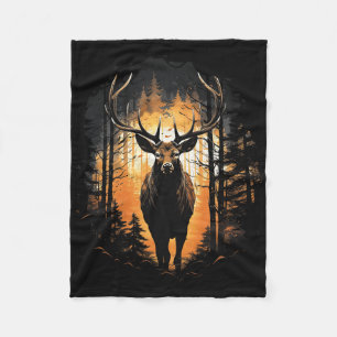 Illustration von Wildtieren aus Wäldern 6 Fleecedecke