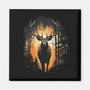 Illustration von Wildtieren aus Wäldern 6 Magnet