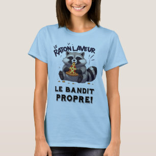 Illustration Waschbär Humor Der saubere Bandit T-Shirt