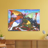 Illustration Wasserfarbe Fantasie Faszinierende We Leinwanddruck (Insitu (Wohnzimmer))