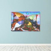 Illustration Wasserfarbe Fantasie Faszinierende We Leinwanddruck (Insitu (Holzboden))