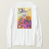 Illustration Wasserfarbe Fantasie Krieger reiten L T-Shirt (Design Rückseite)