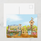 Illustration Watercolor Gardener Postkarte (Vorne/Hinten)