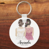 Illustration werden Sie meine Brautjungfrau sein Schlüsselanhänger (Vorderseite)