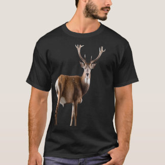 Illustration Wildtiere niedlich Cerf retro Deer Lo T-Shirt