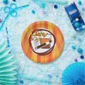 Illustration Wiskey und Zigarre Pappteller (Party)