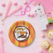 Illustration Wiskey und Zigarre Pappteller (Party)