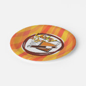 Illustration Wiskey und Zigarre Pappteller (Schrägansicht)