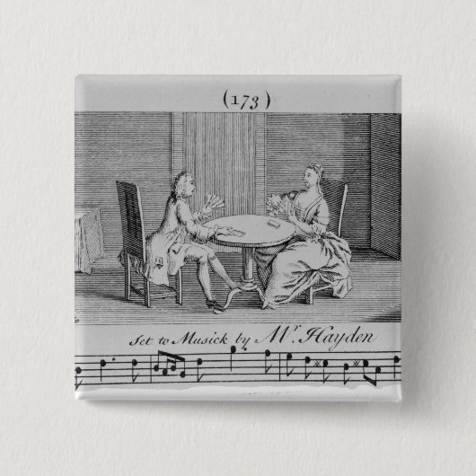 Illustration zu den Noten durch Joseph Haydn Button (Vorderseite)