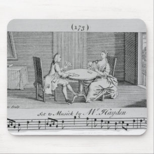 Illustration zu den Noten durch Joseph Haydn Mousepad