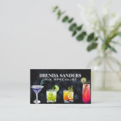 Illustration zu farbigen gemischten Getränken Visitenkarte (Stehend Vorderseite)