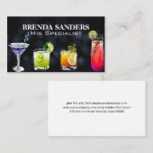 Illustration zu farbigen gemischten Getränken Visitenkarte (Vorne/Hinten)