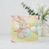 Illustration zu Osterhasen- und Ostereiern Einladung (Stehend Vorderseite)