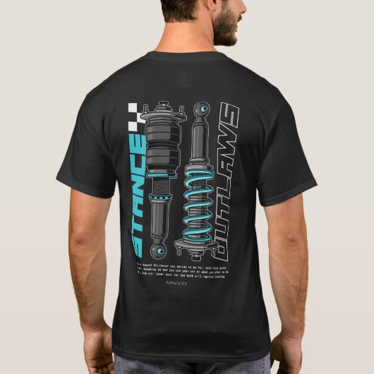 Illustration zu Stance Car Parts T-Shirt (Rückseite)