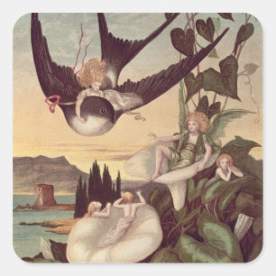 Illustration zu "Thumbkinetta", durch Hans Quadratischer Aufkleber