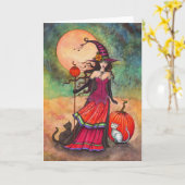 Illustration zu Witzen und Katzen im Oktober Karte (Gelbe Blume)