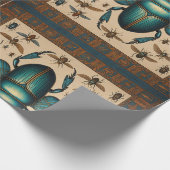 Illustration zum ägyptischen Scarab Geschenkpapier (Ecke)