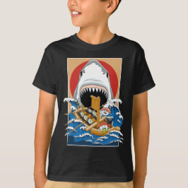 Illustration zum Angriff von Sushi-Haien T-Shirt